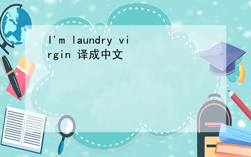 I'm laundry virgin 译成中文
