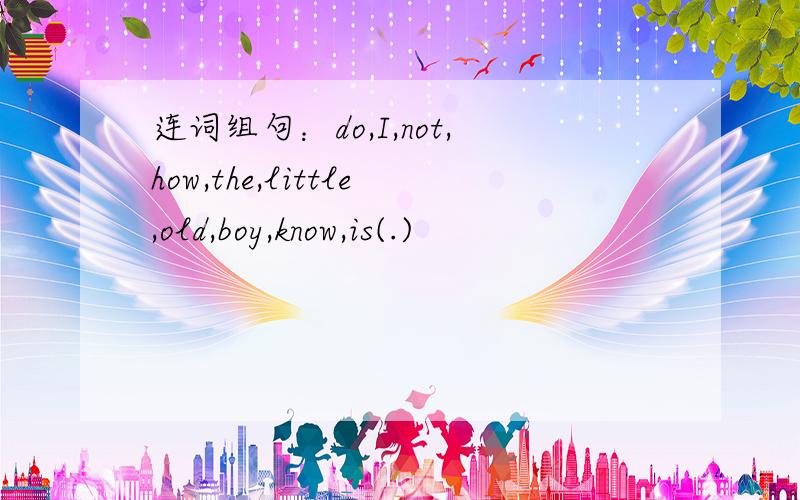 连词组句：do,I,not,how,the,little,old,boy,know,is(.)