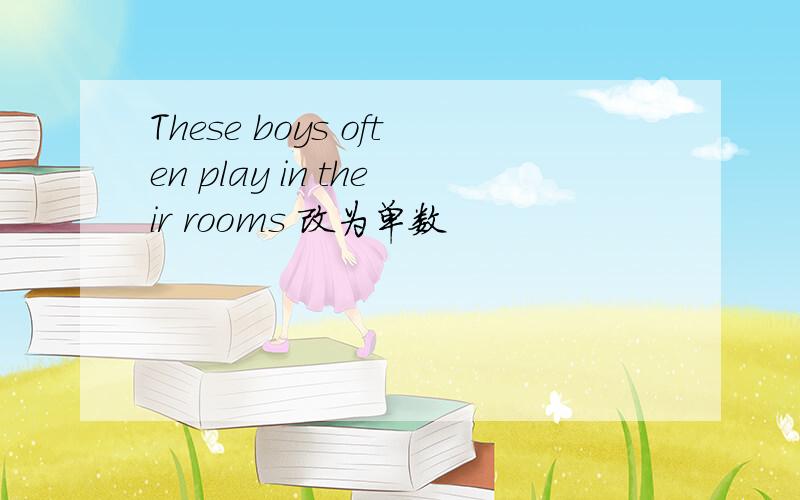 These boys often play in their rooms 改为单数