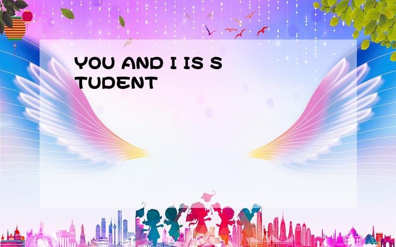 YOU AND I IS STUDENT