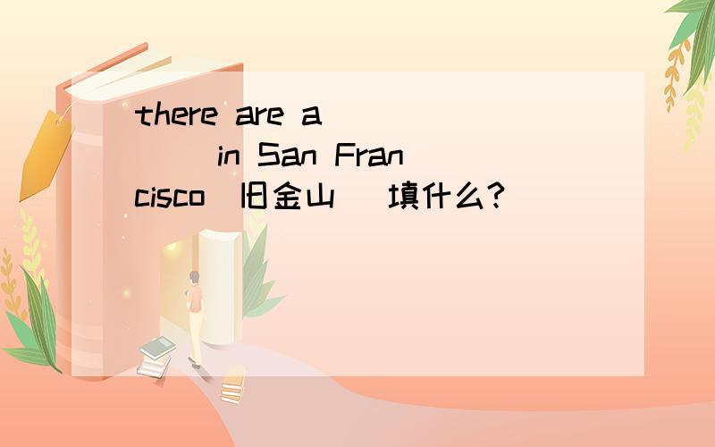 there are a ____ in San Francisco（旧金山） 填什么?