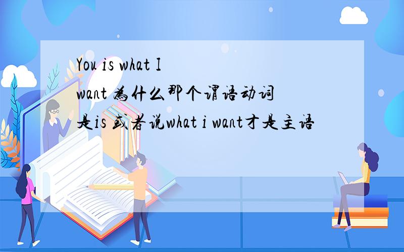 You is what I want 为什么那个谓语动词是is 或者说what i want才是主语
