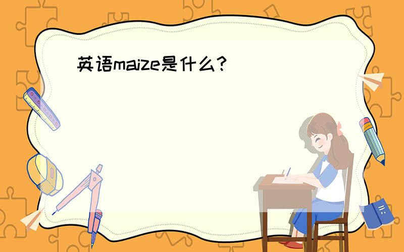 英语maize是什么?
