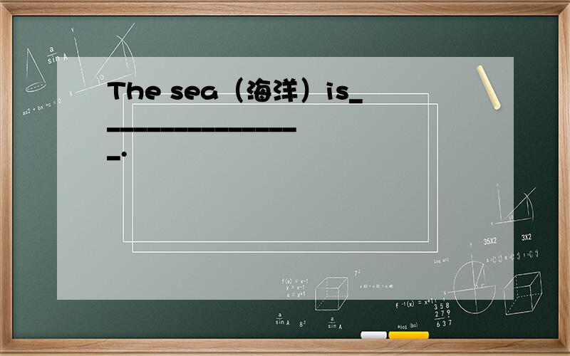 The sea（海洋）is________________.