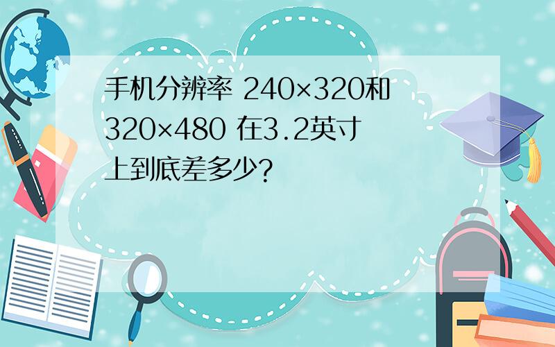 手机分辨率 240×320和320×480 在3.2英寸上到底差多少?