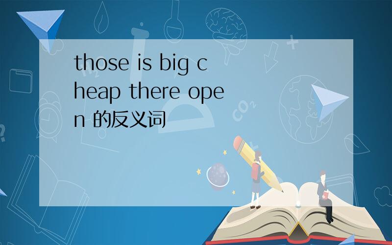 those is big cheap there open 的反义词