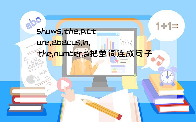 shows,the,picture,abacus,in,the,number,a把单词连成句子