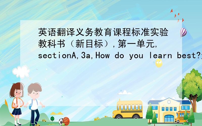 英语翻译义务教育课程标准实验教科书（新目标）,第一单元,sectionA,3a,How do you learn best?这篇文章怎么翻译?