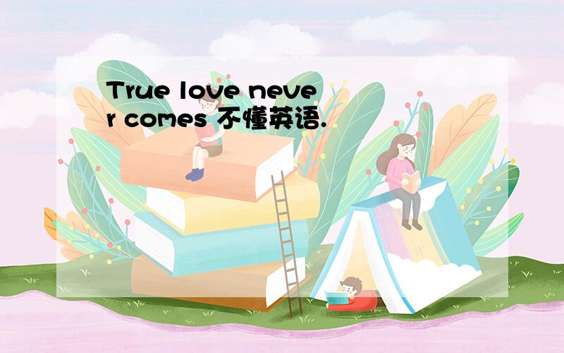 True love never comes 不懂英语.