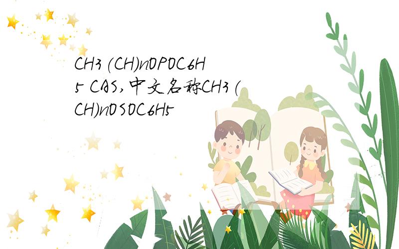 CH3(CH)nOPOC6H5 CAS,中文名称CH3(CH)nOSOC6H5