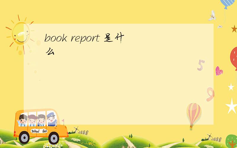book report 是什么