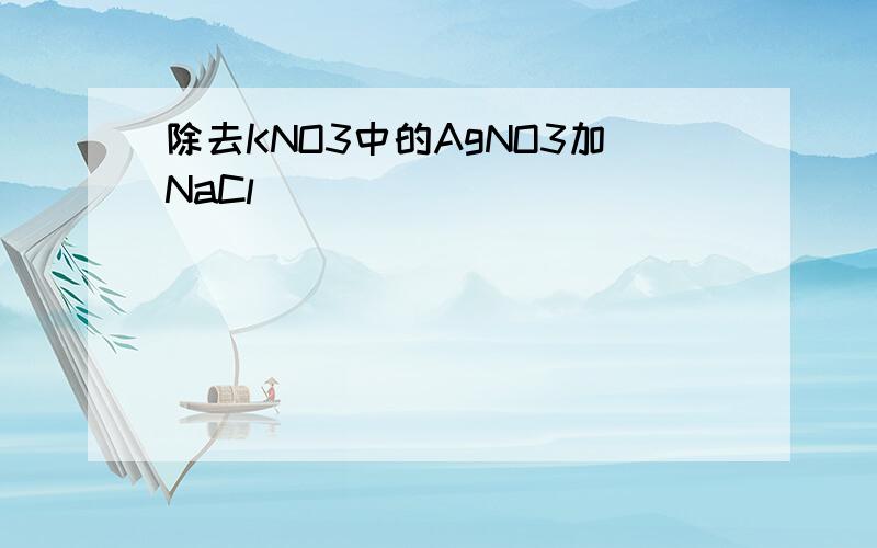 除去KNO3中的AgNO3加NaCl