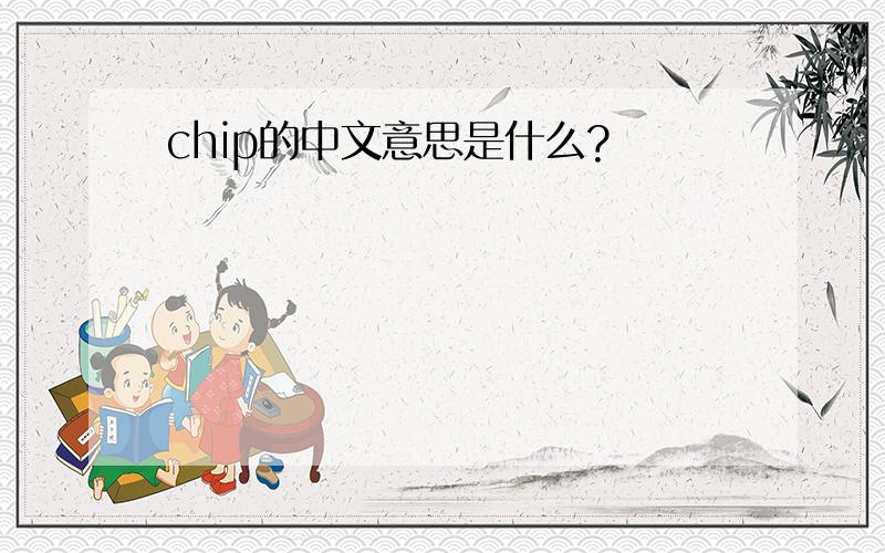chip的中文意思是什么?
