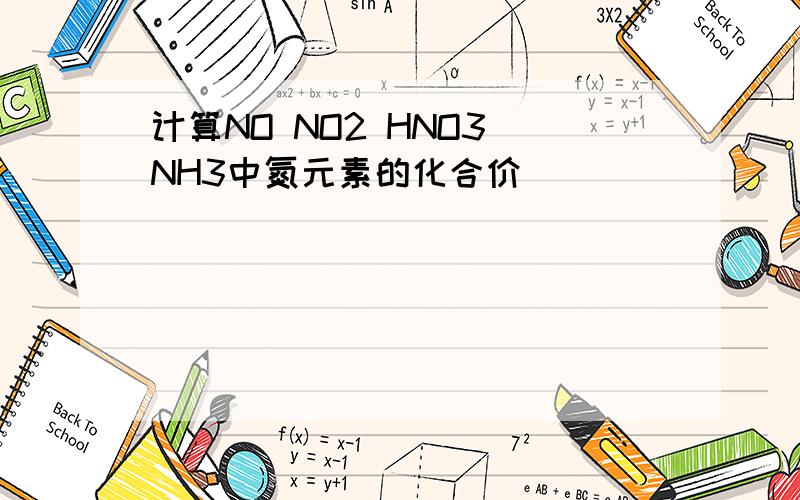计算NO NO2 HNO3 NH3中氮元素的化合价