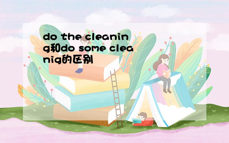 do the cleaning和do some cleanig的区别