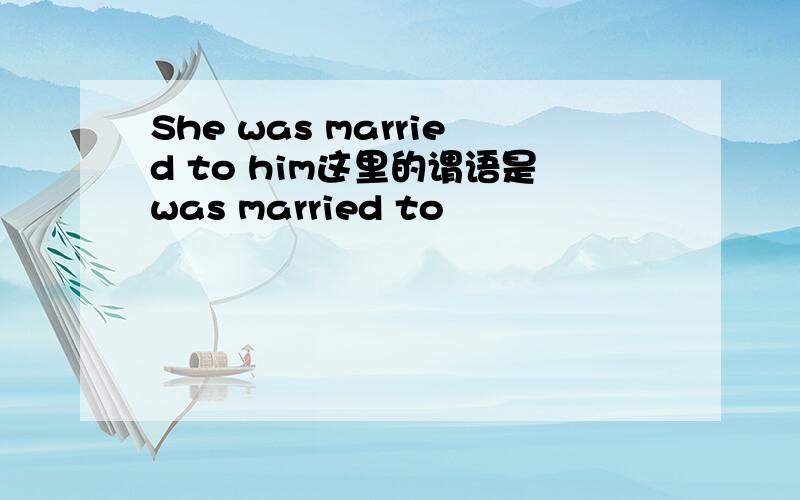 She was married to him这里的谓语是was married to