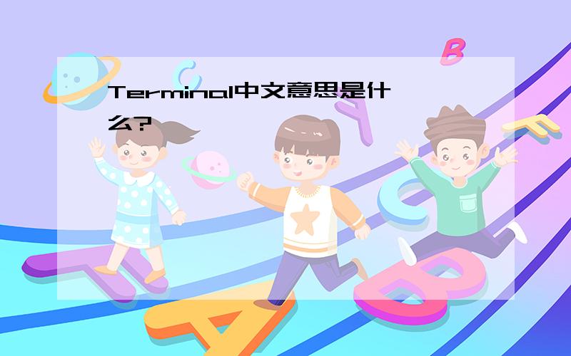 Terminal中文意思是什么?